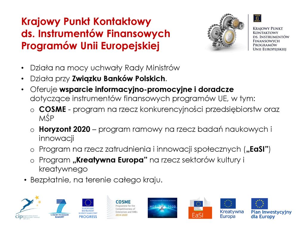 Krajowy Punkt Kontaktowy Ds Instrument W Finansowych Ppt Pobierz